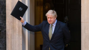 Boris Johnson hoppas på korta förhandlingar. Storbritanniens premiärminister Boris Johnson.