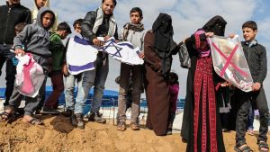 Demonstration i tältby i Khan Yunis, Gaza. 30.3.2018. Demonstration i tältby i Khan Yunis, Gaza. 30.3.2018.
