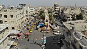 Centrum av staden Idlib. Bilden tagen den 30 september 2018. Centrum av staden Idlib. Bilden tagen den 30 september 2018.