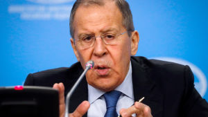 Rysslands utrikesminister Lavrov hotade i går med att Ryssland kommer att bryta kontakterna med EU i fall EU trappar upp sanktionerna mot Ryssland. Sergei Lavrov.