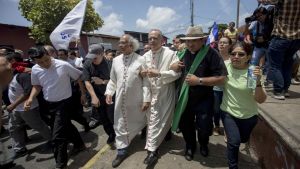   The Catholic Church of Nicaragua protects protesters who have taken refuge in a church south of the capital of Managua 