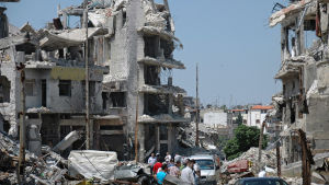 Den sönderbombade syriska staden Homs