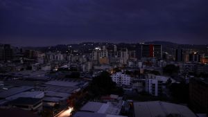 Området Chacao i mörker då Caracas drabbades av elavbrott 7.3.2019. Området Chacao i mörker då Caracas drabbades av elavbrott 7.3.2019.