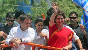 Rahul och Priyanka Gandhi leder det största oppositionspartiet, det anrika Indiska Kongresspartiet som försöker återta makten Rahul och Priyanka Gandhi leder det största oppositionspartiet, det anrika Indiska Kongresspartiet som försöker återta makten