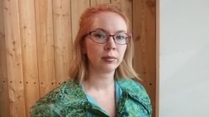 Maria Turtschaninoff i Helsingfors i september 2017. Författaren Maria Turtschaninoff i Helsingfors hösten 2017.