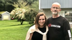 Kristen och Paul Ciaccia kan inte tänk sig att rösta på en kandidat som är för rätten till abort. Kristen och Paul Ciaccia i Pennsylvania.