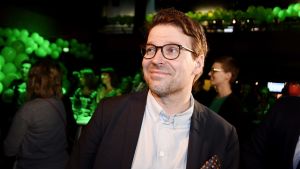 Ville Niinistös Gröna är valets stora segrare. Ville Niinistö på De grönas valvaka på Tavastia i Helsingfors.