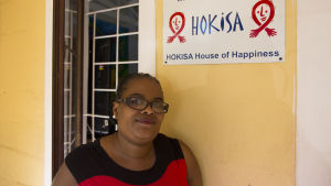   Eunice Mbanjwa has been working at HOKISA for over 13 years as a caregiver. children and orphans affected by HIV / Aids 