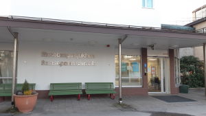I fjol väckte planerna på en journedläggning starka reaktioner i de västnyländska kommunerna och HUS styrelse valde att stryka meningen om journedläggningen. En bild på Raseborgs sjukhus byggnads entre. På väggen står raseborgs sjukhus med silvriga bokstäver