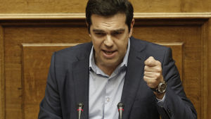Greklands premiärminister Alexis Tsipras. Greklands premiärminister Alexis Tsipras i Aten den 22 juli 2015.