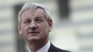 Carl Bildt, tidigare stats- och utrikesminister samt EU:s medlare i Jugoslaviska krigen. Bilden är från 2014 Sveriges utrikesminister Carl Bildt