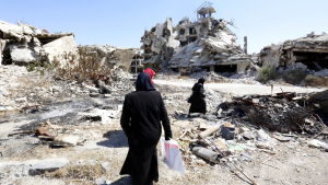 Den sönderbombade syriska staden Homs