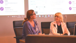 Emma Vintemon i samtal med Pia Maria Jonsson Emma Vintemon och Pia Maria Jonsson