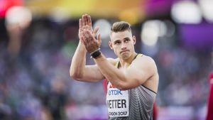 Klarar världsettan Johannes Vetter pressen? Johannes Vetter, VM 2017.