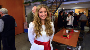 Finlands Lucia 2018, Elin Qvist. Finlands lucia, Elin Qvist, i Korsholm 2018.