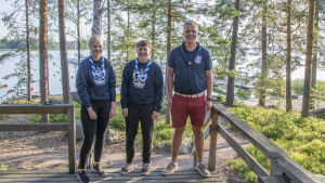 Westerlund och Klemola är de enda scouterna från Fribytarna som åker till USA. En gruppbild på Taika klemola, Alex Westerlund och Robert Holmberg