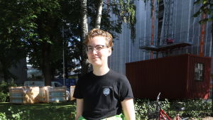 Milo Norrena har laddat Coronablinkern i sin telefon. Bild på Milo Norrena.