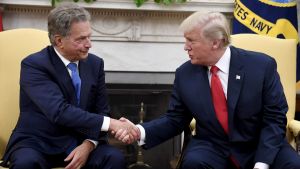 Sauli Niinistö och Donald Trump den 29 augusti 2017. Sauli Niinistö och Donald Trump.