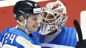 Kaapo Kakko och Kevin Lankinen - första helgens profilspelare. Kaapo Kakko och Kevin Lankinen.