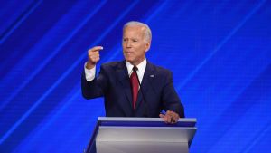 Joe Biden under tv-debatten som hölls vid Texas Southern University i Houston, Texas. Joe Biden under tv-debatten som hölls vid Texas Southern University i Houston, Texas.