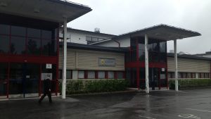 Den här delen av hälsocentralen skulle bli kvar. Huvudhälsocentralen på Mariegatan i Karleby