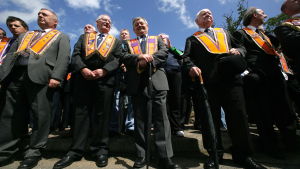 Medlemmar i den lojalistiska Oranieorden i Nordirland. 