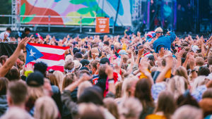 Årets Ruisrock har redan ställts in på grund av coronaläget. Bild från 2019. Yleisöä Ruisrockissa.