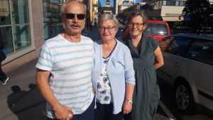 Kaj och Sirpa Johnsson, Kerstin Lundin. Kaj och Raija Johson och Kerstin Lundin.