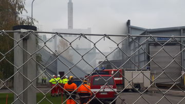 Explosion på Alholmens Kraft i Jakobstad.