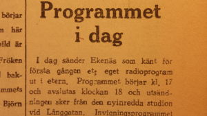 Västra Nyland 19.10.1947. Ett gammalt tidningsurklipp.