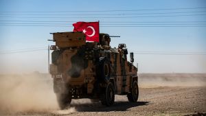En turkisk stridsvagn i Syrien vid gränsen., Turkisk stridsvagn i Syrien vid gränsen