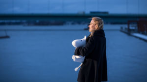 Sophia Jansson Muumihahmojen käyttöoikeuksia valvovan Moomin Characters Oy Ltd:n pääosakas ja taiteellinen johtaja Sophia Jansson (Lars Janssonin tytär, Tove Jansson oli täti), Salmisaari, Hki, 7.12.2017.