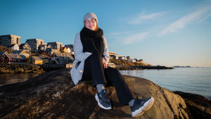 Sascha Blidorf började ordna klimatdemonstrationer inspirerad av Greta Thunberg. "Politiker och människor världen över borde se klimatuppvärmningen som sin första prioritet", säger hon. Grönlantilainen ilmastoaktiivi Sascha Blidorf