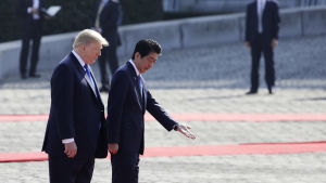 Shinzo Abe och Donald Trump.