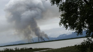 Den burmesiska armén anklagas för att systematiskt ha bränt Rohingya-byar under sin framfart i delstaten Rakhine. Den brinnande byn på bilder ligger på andra sidon om floden som utgör gränsen mellan Burma och Bangladesh. By brinner på andra sidan om floden som utgör gränsen mellan Bangladesh och Burma.
