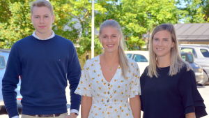 Tim Teirfolk, Erica Hjerpe och Saga Storbacka. Tim Teirfolk, Erica Hjerpe och Saga Storbacka