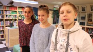 Matilda Laxtröm, Lina Kiviaho och Frank Berghäll. Matilda Laxström, Lina Kiviaho och Frank Berghäll är elever vid Mårtensdals skola.
