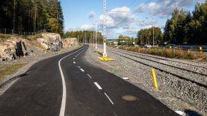 Nybyggda vägar ska locka till cykling. Rakenteilla oleva pyörätie Hervannassa