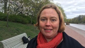 Tove Holm är Östersjöutmaningens koordinator och ordnade också talkot "Snygga stränder" i Åbo på fredagen. tove holm