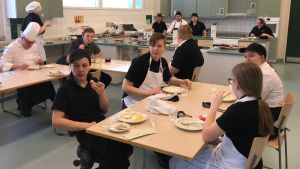 Övningsköket i Optima används för utbildningen i matlagning. I övningsköket på Optima i Nykarleby