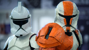 Janimal och Janne utklädda till Stormtroopers från Star Wars på World Con 75
