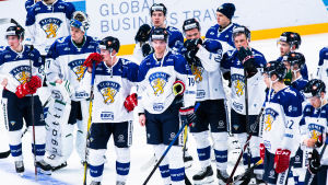 Lejonen efter förlusten mot Ryssland i Helsingfors.