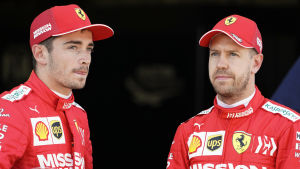 Charles Leclerc och Sebastian Vettel. 