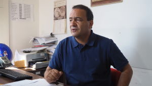 Domenico Lucano är Riaces borgmästare Domneico Lucano är borgmästare i Riace