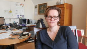 Pia-Maria Sjöström. Chefläkare Pia -Maria Sjöström vid Malmska sjukhuset i Jakobstad