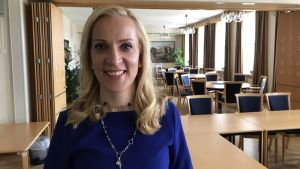 Sandra Bergqvist, SFP, säger att det viktigaste nu är att rädda liv. Porträtt på Sandra Bergqvist.