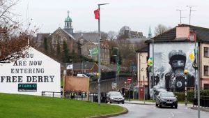 Bogside i Londonderry domineras av katoliker. Här inträffade också Bloody Sunday. Bogside i Londonderry domineras av katoliker. Här inträffade också Bloody Sunday.