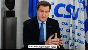 Markus Söder ses av många som den absolut bästa kandidaten. CSU-ordföranden Markus Söder i Berlin den 15 januari 2021.