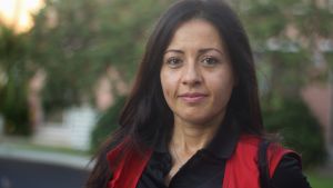 Shirin Namiq är en av Röda Korsets hjälparbetare på plats i Bahamas. Shirin Namiq ingår i den logistiska delegationen på Bahamas utskickad av Finlands Röda Kors