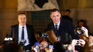 Ledarna för För Korsika-rörelsen Gilles Simeoni och Jean-Guy Talamoni Ledarna för För Korsika-rörelsen Gilles Simeoni och Jean-Guy Talamoni